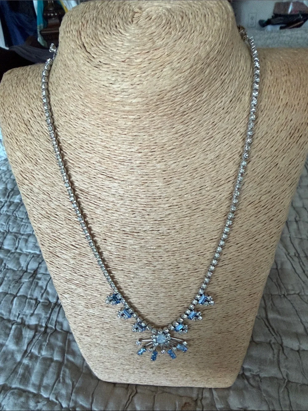 Vintage sparkling blue